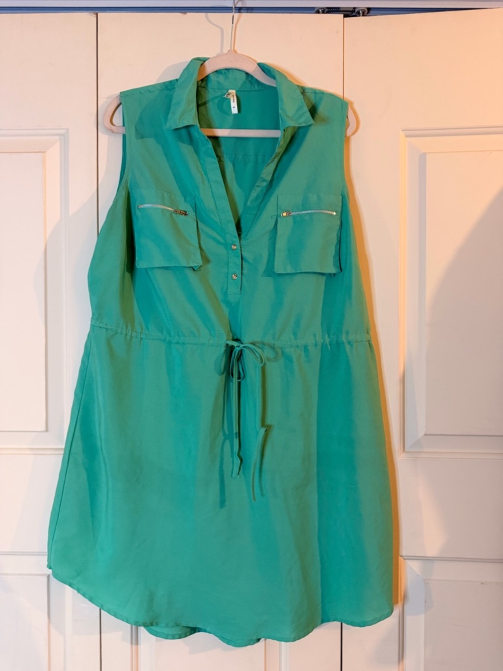 Live 4 Truth Teal Sleeveless Shirt Dress